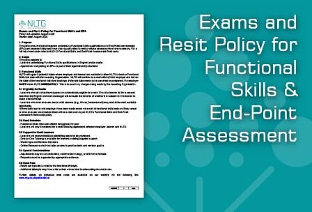 Exams and Resit Policy for Functional Skills & End-Point Assessment